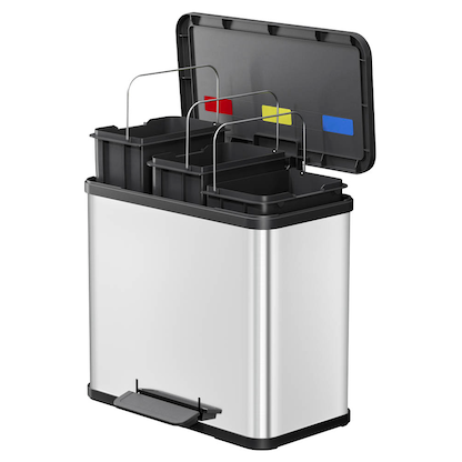 Artikelbild 2 für Hailo Öko trio Plus L Mülltrenner 27,0 l edelstahl, 1 St., Artikelnummer 751663
