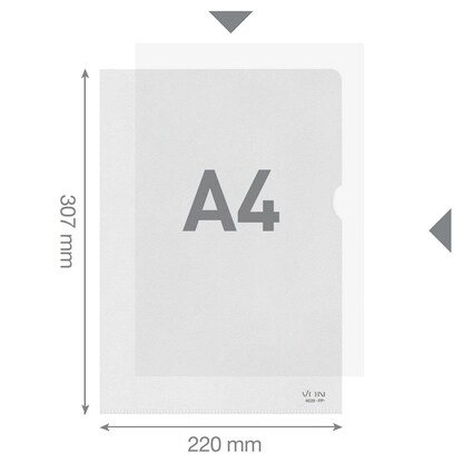 Artikelbild 4 für VON LEITZ Sichthüllen 4029 DIN A4 transparent genarbt 0,115 mm, 100 St., Artikelnummer 635407