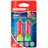 Artikelbild 1 für Kores® Radiergummis für Bleistifte Triangularer farbsortiert, 2 St., Artikelnummer 766879