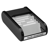 Artikelbild 1 für helit Visitenkartenbox schwarz/schwarz, für bis zu 300 Visitenkarten, Artikelnummer 138230