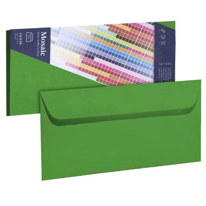 Artikelbild für artoz Briefumschläge Mosaic DIN lang ohne Fenster apfelgrün haftklebend 20 St., Artikelnummer 277422