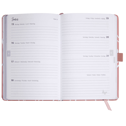 Artikelbild 6 für SIGEL Buchkalender Jolie 2026 rosè, 1 St., Artikelnummer 568566