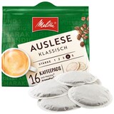 Artikelbild 1 für Melitta Café Auslese Kaffeepads, Arabica- und Robustabohnen kräftig, 16 Stück, Artikelnummer 523670