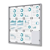 Artikelbild 1 für Showdown® Displays Schaukasten Economy XS B1 silber 12x DIN A4 93,1 x 2,6 x 96,3 cm, 1 St., Artikelnummer 618780