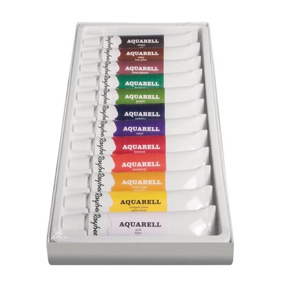 Artikelbild 2 für Rayher Künstler-Set Aquarellfarben farbsortiert 12 x 12,0 ml, 1 Pack, Artikelnummer 129714