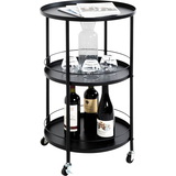 Artikelbild 1 für HAKU Möbel Servierwagen schwarz 45,0 x 45,0 x 75,0 cm, Artikelnummer 491494