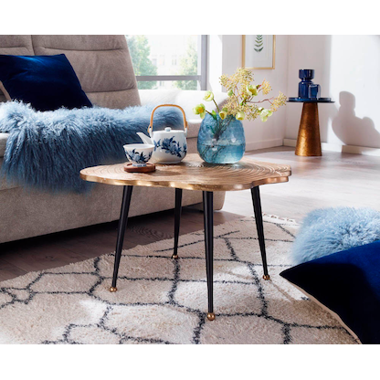 Artikelbild 4 für WOHNLING Couchtisch freiform Aluminium gold 64,0 x 64,0 x 37,0 cm, 1 St., Artikelnummer 166458