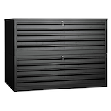 Artikelbild 1 für Gürkan Planschrank schwarz 10 Schubladen 140,0 x 95,0 x 105,0 cm, 1 St., Artikelnummer 564620