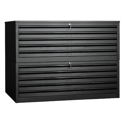 Artikelbild für Gürkan Planschrank schwarz 10 Schubladen 140,0 x 95,0 x 105,0 cm, 1 St., Artikelnummer 564620