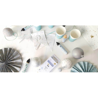 Artikelbild 3 für KREUL Glitter Pen Bastelfarben-Set farbsortiert, 3 St., Artikelnummer 115277