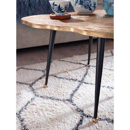 Artikelbild 5 für WOHNLING Couchtisch freiform Aluminium gold 64,0 x 64,0 x 37,0 cm, 1 St., Artikelnummer 166458