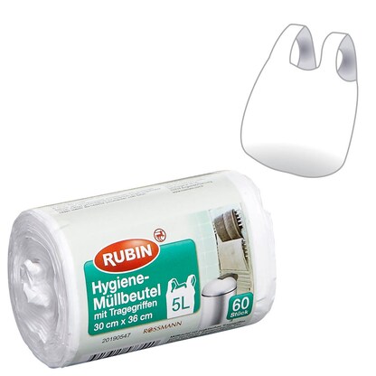 Artikelbild für RUBIN Kosmetikbeutel 5,0 l weiß, 60 St., Artikelnummer 213134