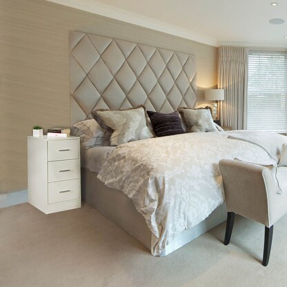 Artikelbild 3 für WOHNLING Nachttisch rechteckig Spanplatte weiß 35,0 x 38,0 x 68,0 cm, 1 St., Artikelnummer 905964