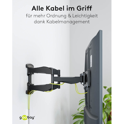 Artikelbild 6 für goobay TV-Wandhalterung Basic FULLMOTION (L) schwarz, Artikelnummer 557369