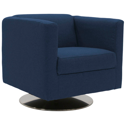 Artikelbild 2 für DOMO Collection Sessel BOB blau silber Stoff 72,0 cm 75,0 cm, 1 St., Artikelnummer 764573