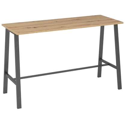 Artikelbild 2 für HAMMERBACHER Stehtisch-Set Meeting Point Industrial asteiche rechteckig, 4-Fuß-Gestell grau, 175,0 x 68,0 x 104,2 cm, Artikelnummer 414027