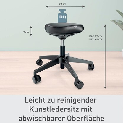 Artikelbild 9 für LEITZ Hocker Ergo Active 65780095 schwarz, 1 St., Artikelnummer 642419