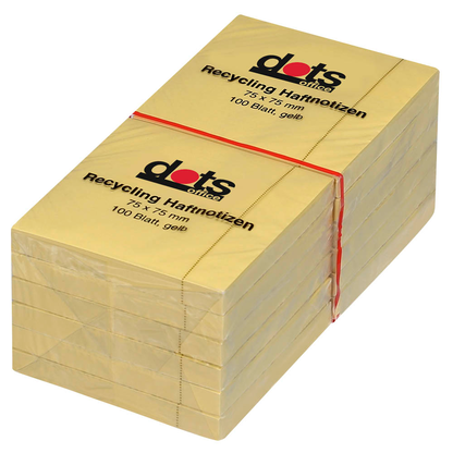 Artikelbild 2 für dots Recycling Haftnotizen gelb, 12 Blöcke, Artikelnummer 222024