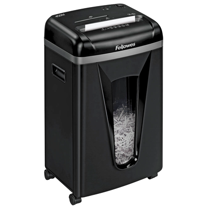 Artikelbild für Fellowes Powershred 450M Aktenvernichter mit Partikelschnitt P-5, 2 x 12 mm, bis 9 Blatt, schwarz, Artikelnummer 199690