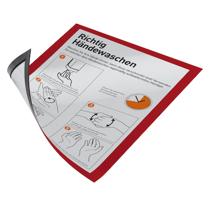 Artikelbild 2 für DURABLE Magnetrahmen selbstklebend DURAFRAME® rot A4, 2 St., Artikelnummer 693556