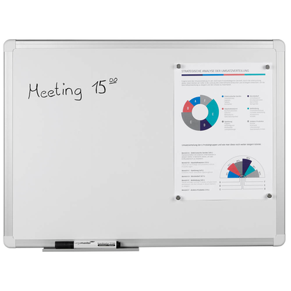Artikelbild für Whiteboard 60,0 x 45,0 cm weiß lackierter Stahl, Artikelnummer 102329