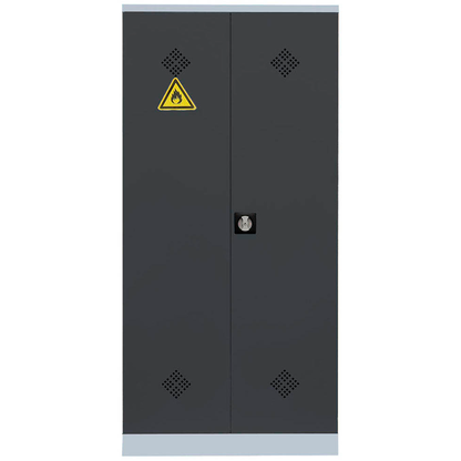 Artikelbild 2 für LÜLLMANN Umweltschrank 566258 anthrazit, lichtgrau 4 Fachböden 91,6 x 42,2 x 195,0 cm, aufgebaut, 1 St., Artikelnummer 184659