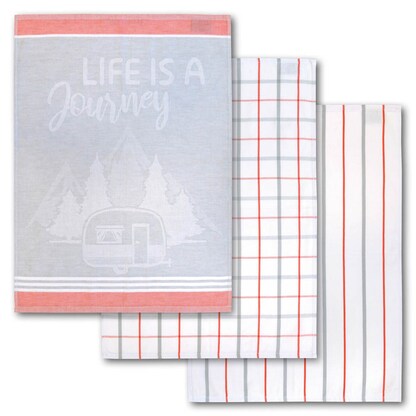 Artikelbild für Dyckhoff Geschirrtücher LIFE IS A Journey koralle 50,0 x 70,0 cm, 3 St., Artikelnummer 251567