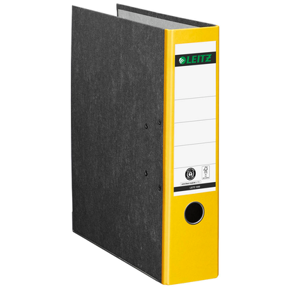 Artikelbild 3 für AKTION: LEITZ 1080 Ordner gelb marmoriert Karton 8,0 cm DIN A4, 10 St., Artikelnummer 653818