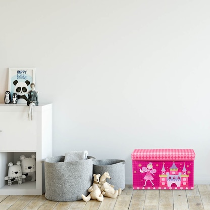 Artikelbild 5 für relaxdays Sitztruhe 10025726_765 Prinzessin Stoff 60,5 cm, Artikelnummer 450517