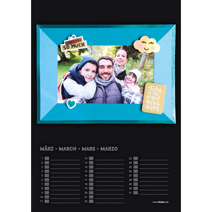 Artikelbild 2 für folia Kalender zum Selbstgestalten 21,0 x 30,1 cm jahresunabhängig, 1 St., Artikelnummer 849303