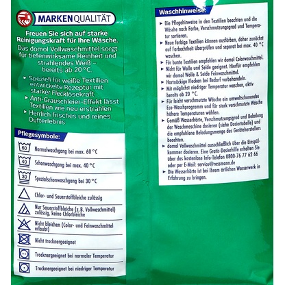 Artikelbild 3 für domol Waschmittel Pulver, 1,35 kg, Artikelnummer 538717