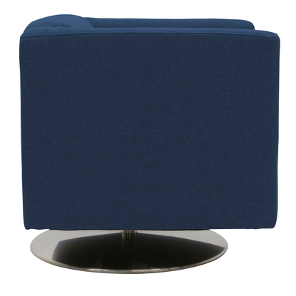 Artikelbild 4 für DOMO Collection Sessel BOB blau silber Stoff 72,0 cm 75,0 cm, 1 St., Artikelnummer 764573