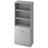 Artikelbild 1 für HAMMERBACHER Regalschrank Prokura, V6770/5/5/SG lichtgrau 80,0 x 42,0 x 200,4 cm, 1 St., Artikelnummer 826990