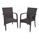 Artikelbild 1 für Garden Pleasure Gartenstühle mit Armlehnen LONDON schwarz, Metall, 2 St., Artikelnummer 309837