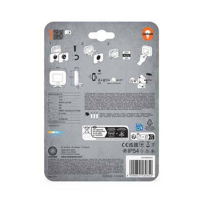 Artikelbild 3 für OSRAM LED-Außenleuchte mit Bewegungsmelder NIGHTLUX Hall, silber 0,25 W, 1 St., Artikelnummer 710226