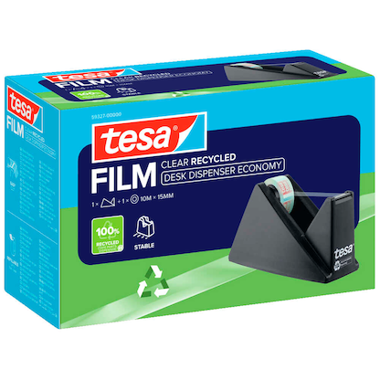 Artikelbild 2 für tesa Tischabroller CLEAR RECYCLED schwarz, Artikelnummer 723924