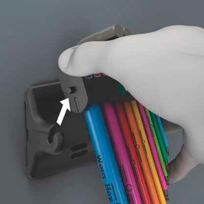 Artikelbild 3 für Wera Sechskantschlüssel-Satz 950/9 Multicolour 3 BlackLaser 05133165001 10-tlg., Artikelnummer 811199