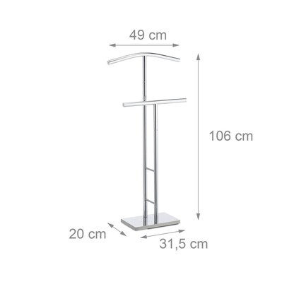 Artikelbild 5 für relaxdays Herrendiener silber Metall 49,0 x 106,0 cm, Artikelnummer 519742