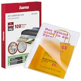 Artikelbild 1 für hama Laminierfolien glänzend für A6 80 micron, 100 St., Artikelnummer 739257