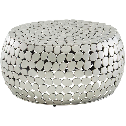 Artikelbild für WOHNLING Couchtisch rund Aluminium silber 66,0 x 66,0 x 32,0 cm, 1 St., Artikelnummer 166617