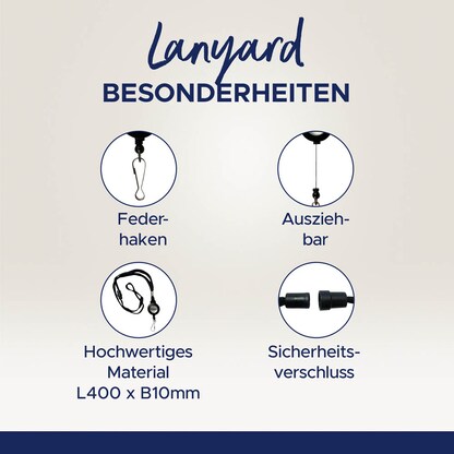 Artikelbild 3 für AVERY Zweckform Lanyards 4830, Federhaken, schwarz, 10 St., Artikelnummer 573818