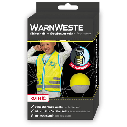 Artikelbild 9 für ROTH Jungen Kinder-Warnweste Roar neongelb Einheitsgröße, Artikelnummer 580817