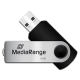 Artikelbild 1 für MediaRange USB-Stick schwarz, silber 16 GB, 1 St., Artikelnummer 435659