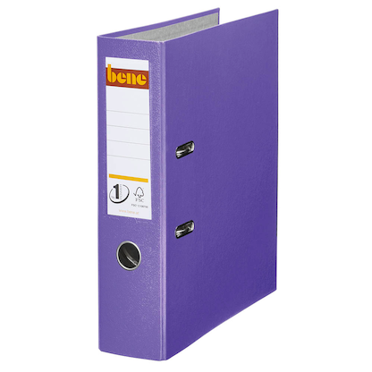 Artikelbild für bene No.1 Power Ordner violett Kunststoff 8,0 cm DIN A4, 1 St., Artikelnummer 594818