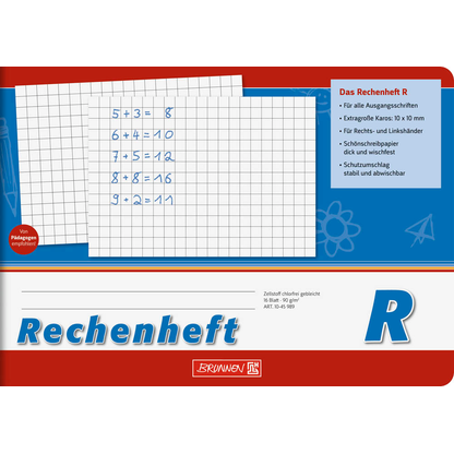 Artikelbild 2 für BRUNNEN Schulheft Lineatur R kariert DIN A5 quer ohne Rand, 16 Blatt, 1 St., Artikelnummer 607723