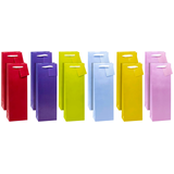 Artikelbild 1 für TSI Geschenktüten für Flaschen TRENDFARBEN dunkelrot, lia, grün, hellblau, gelb, rosa 12,0 x 36,0 cm, 12 St., Artikelnummer 652739