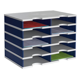 Artikelbild 1 für styro Sortierstation Styrodoc grau/blau mit 10 Fächern, Artikelnummer 444927