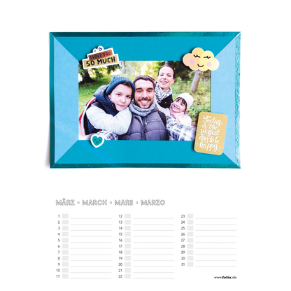 Artikelbild 2 für folia Kalender zum Selbstgestalten 21,0 x 30,1 cm jahresunabhängig, 1 St., Artikelnummer 848794