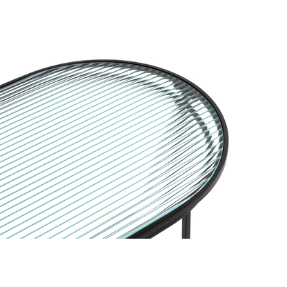 Artikelbild 7 für HAKU Möbel Couchtisch oval Sicherheitsglas schwarz 90,0 x 42,0 x 49,0 cm, 1 St., Artikelnummer 772192