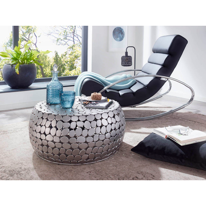 Artikelbild 3 für WOHNLING Couchtisch rund Aluminium silber 66,0 x 66,0 x 32,0 cm, 1 St., Artikelnummer 166617